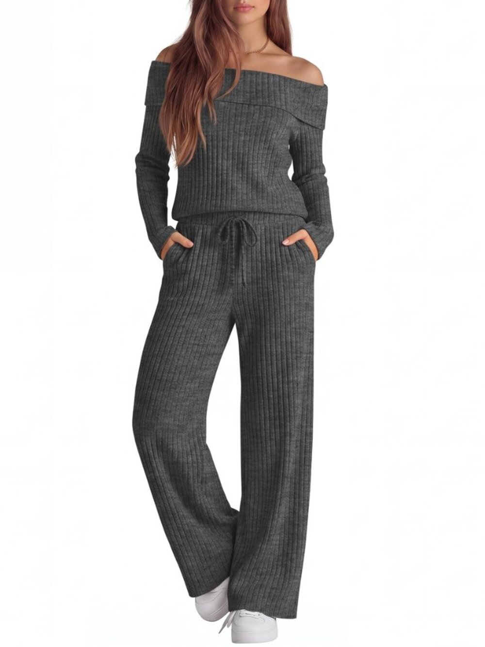 2 Piece Womens Lounge Set Sweater and Pants